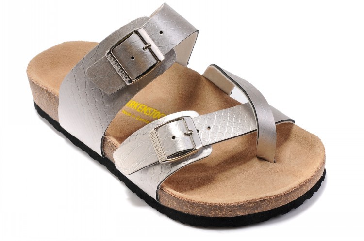 Birkenstock Mayari Snakeskin Silver Sandals – Stylish and Comfortable