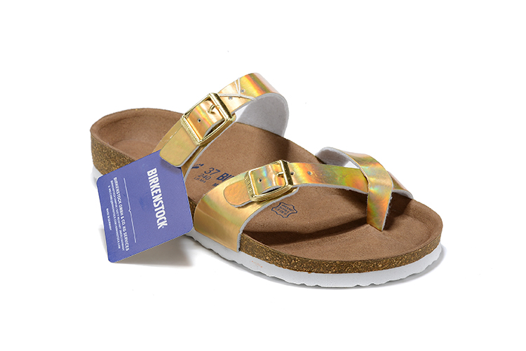 Birkenstock Mayari Birko-Flor Patent Gold - Trendy Comfort in Stylish Design
