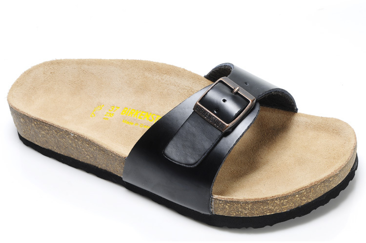 Birkenstock Madrid Black Leather Sandals - Classic and Comfortable Footwear