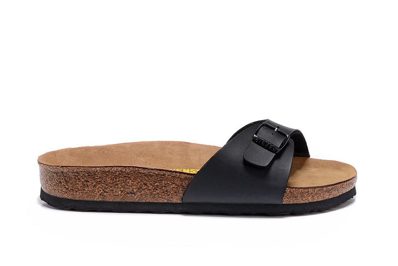 Birkenstock Madrid Black Leather Sandals - Trendy and Comfortable!