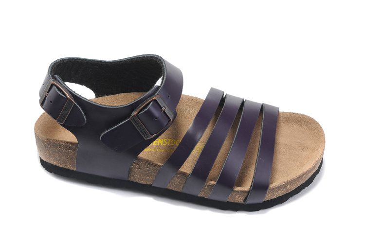 Birkenstock Almeria Dark Blue Leather Sandals - Trendy and comfortable footwear for ultimate style