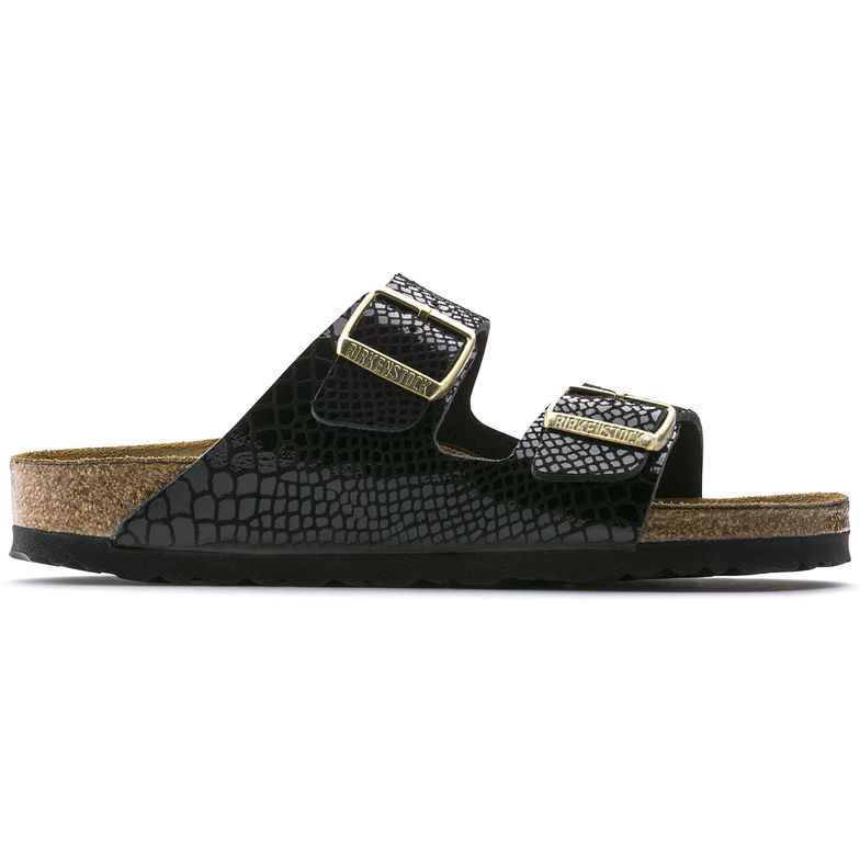 Birkenstock Arizona Black Snakeskin Pattern Sandals - Stylish and Comfortable Shoes Birkenstock Arizona Black Snakeskin Pattern Sandals - Stylish and Comfortable Shoes