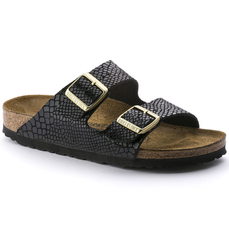 Birkenstock Arizona Black Snakeskin Pattern Sandals - Stylish and Comfortable Shoes Birkenstock Arizona Black Snakeskin Pattern Sandals - Stylish and Comfortable Shoes