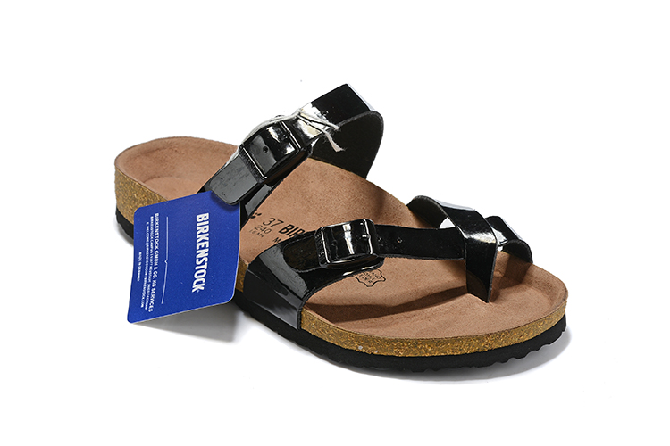 Birkenstock Mayari Birko-Flor Black Patent Narrow Fit - Stylish & Comfy Sandals