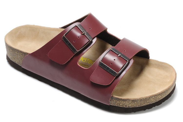 Buy Birkenstock Arizona Wine Red Leather Sandals online | Wide Range of Sizes and Colors, Affordable Prices