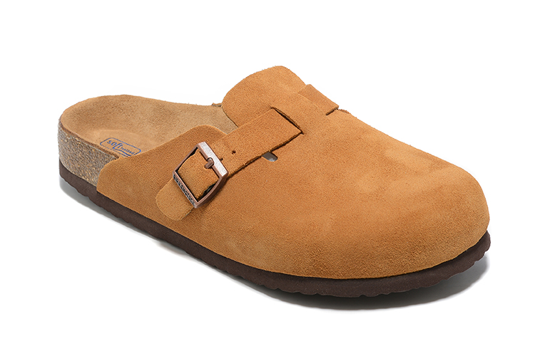 Birkenstock Boston Orange Soft Footbed Mules - Comfortable and Stylish!