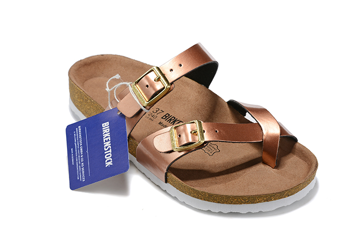 Birkenstock Mayari Birko-Flor Rose Gold Sandals: Classic Comfortable Style